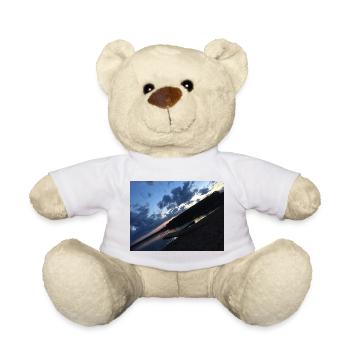 Sunset at the Lake with a Brick Boat - Teddy Bear - white - Front