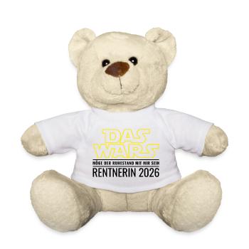 Rentnerin 2026 Ruhestand Das wars Rente Geschenk - Teddy - Weiß - Vorne