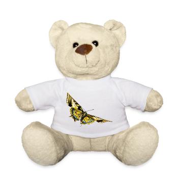 Papillon à ailes dorées - Nounours - blanc - Devant