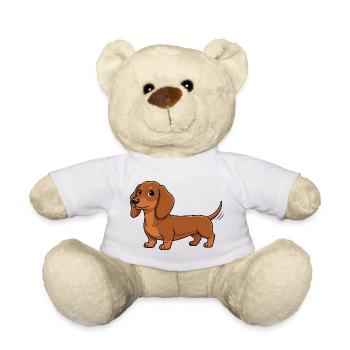 Teckel_puppy_bruin - Teddy Bear - white - Front