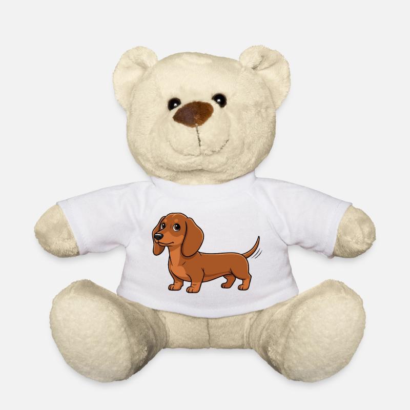 Teckel_puppy_bruin - Teddy - Weiß
