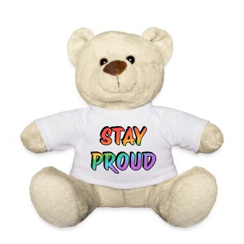 Restez fiers - Nounours - blanc - Devant