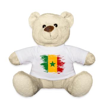 Senegal Flagge used Optik - Teddy - Weiß - Vorne