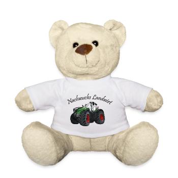 Nachwuchs Landwirt Traktor Fan rote Felgen - Teddy - Weiß - Vorne