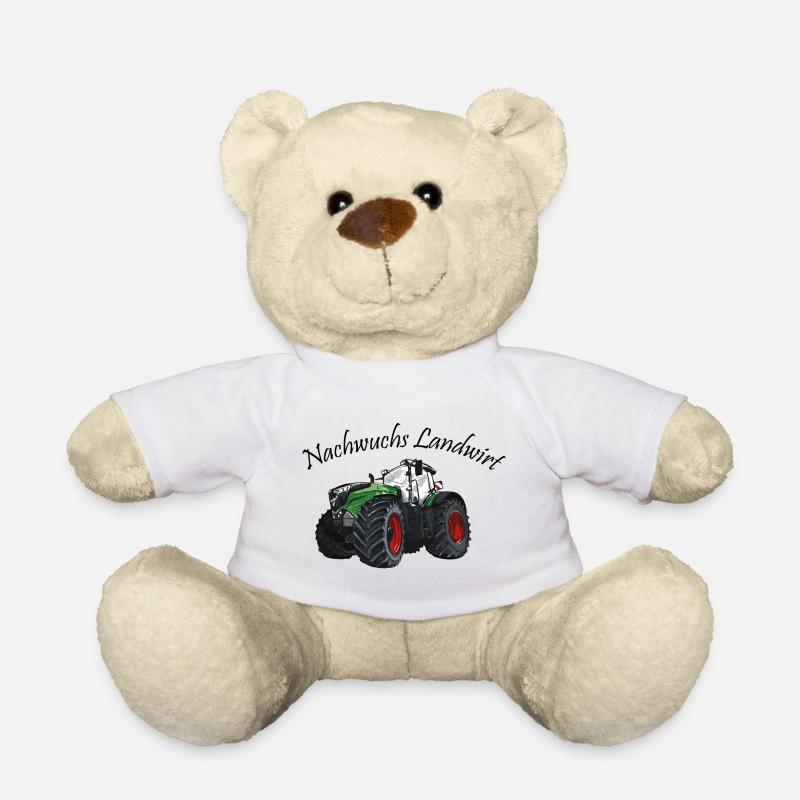 Nachwuchs Landwirt Traktor Fan rote Felgen - Teddy - Weiß