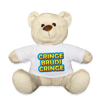 Cring Brudi Cring Neon Graphic - Teddy Bear - white - Front
