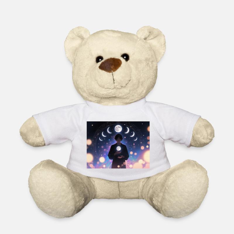 Moon Phases Mysticism Dreamer - Teddy Bear - white