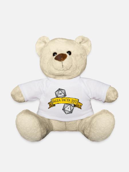 Alea Iacta Est Dice Roll - Teddy Bear - white