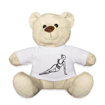 Frauen Fitness Zeichnung - Teddy - Weiß - Vorne