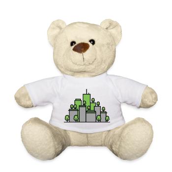 Grüne Stadtsilhouette Vektor - Teddy - Weiß - Vorne