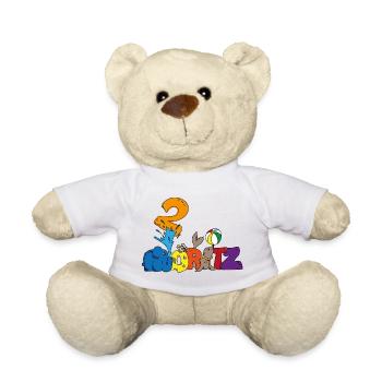 Moritz fête ses 2 ans - Nounours - blanc - Devant