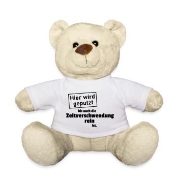 Putzen Reine Zeitverschwendung - Teddy - Weiß - Vorne