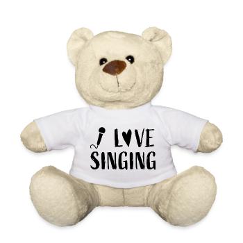 I love singing - Music Love Singer - Teddy Bear - white - Front