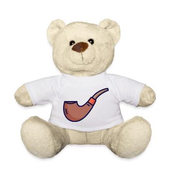 Nautic Design Heritage Pipe Illustration - Teddy - Weiß - Vorne