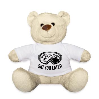 Ski You Later – Funny après-ski saying - Teddy Bear - white - Front