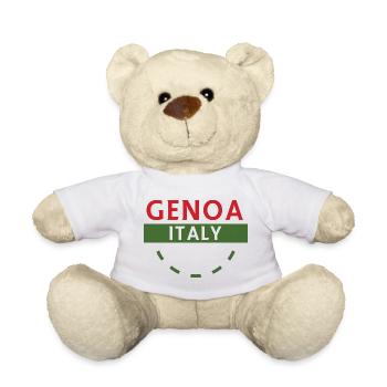 Gênes Italie Drapeau Écusson - Nounours - blanc - Devant
