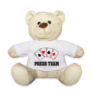Poker Team - Teddy Bear - white - Front
