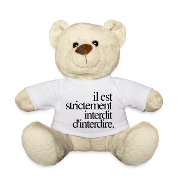 Es ist strengstens verboten, - Teddy - Weiß - Vorne