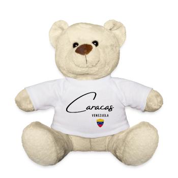 Caracas Venezuela, elegant design of Caracas - Teddy Bear - white - Front