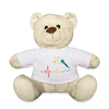 Heartbeat microphone - Teddy Bear - white - Front