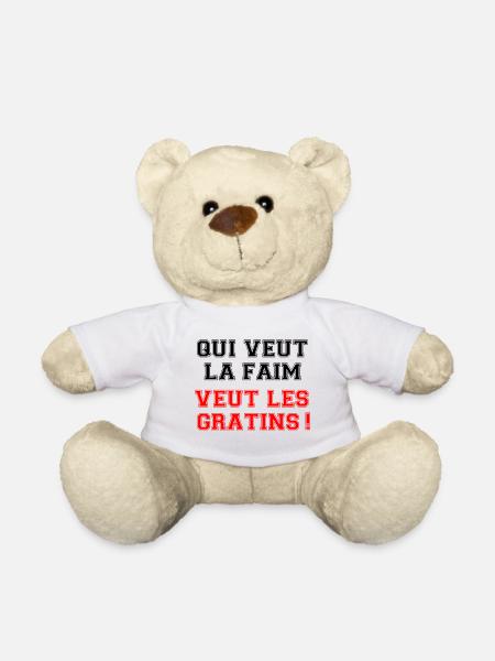 Qui veut la faim veut le gratin. - Nounours - blanc
