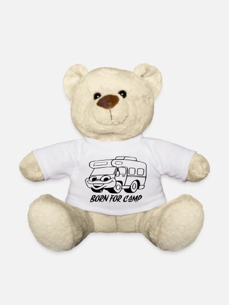 Born for Camp - Teddy Bear - white