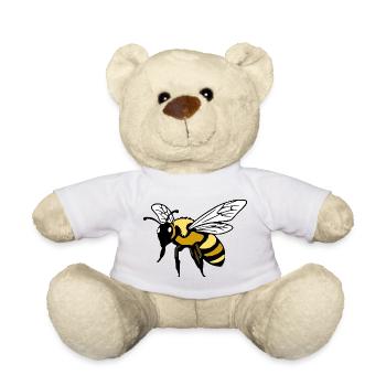 Bee Bee Beekeeper Gift Christmas - Teddy Bear - white - Front