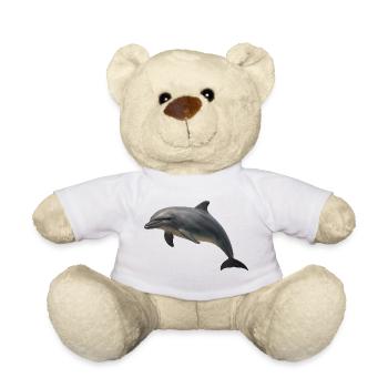 Dolphin in soft shades - Teddy Bear - white - Front