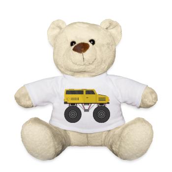 Camion monstre - Nounours - blanc - Devant