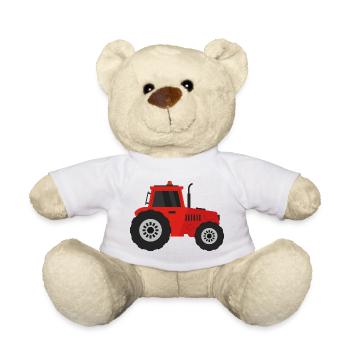 tractor - Teddy Bear - white - Front