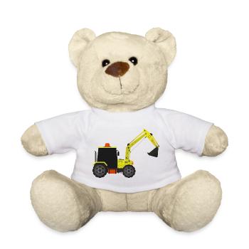 Excavator - Teddy Bear - white - Front