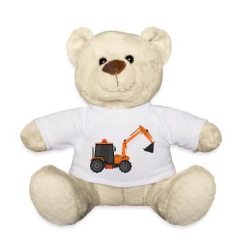 Excavator - Teddy Bear - white - Front