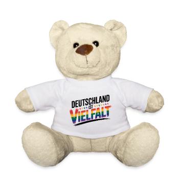 Germany is Diversity - Cool Pride Logo - Teddy Bear - white - Front