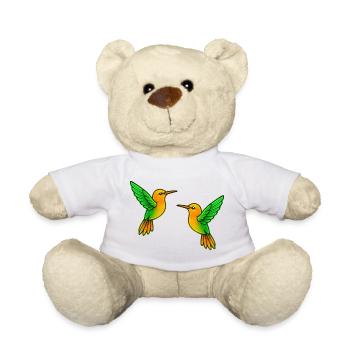 Double Hummingbird Play of Colors - Teddy Bear - white - Front