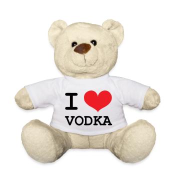 Ich liebe Wodka – Alkohol - Teddy - Weiß - Vorne
