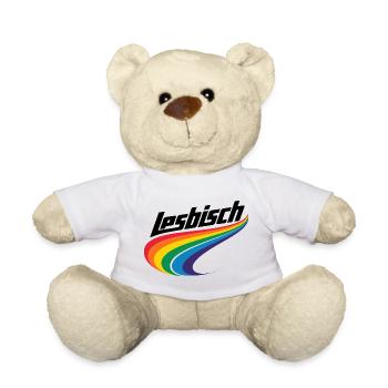 Lesbian Rainbow Pride LGBTQ CSD Love Is Love - Teddy Bear - white - Front