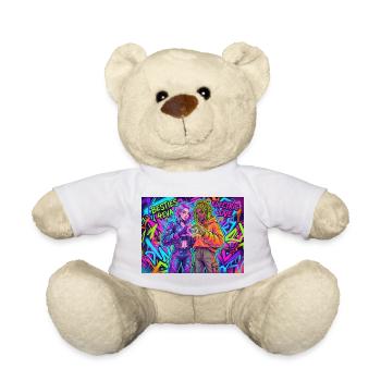Beste Freundinnen  Neon Graffiti Duo - Teddy - Weiß - Vorne