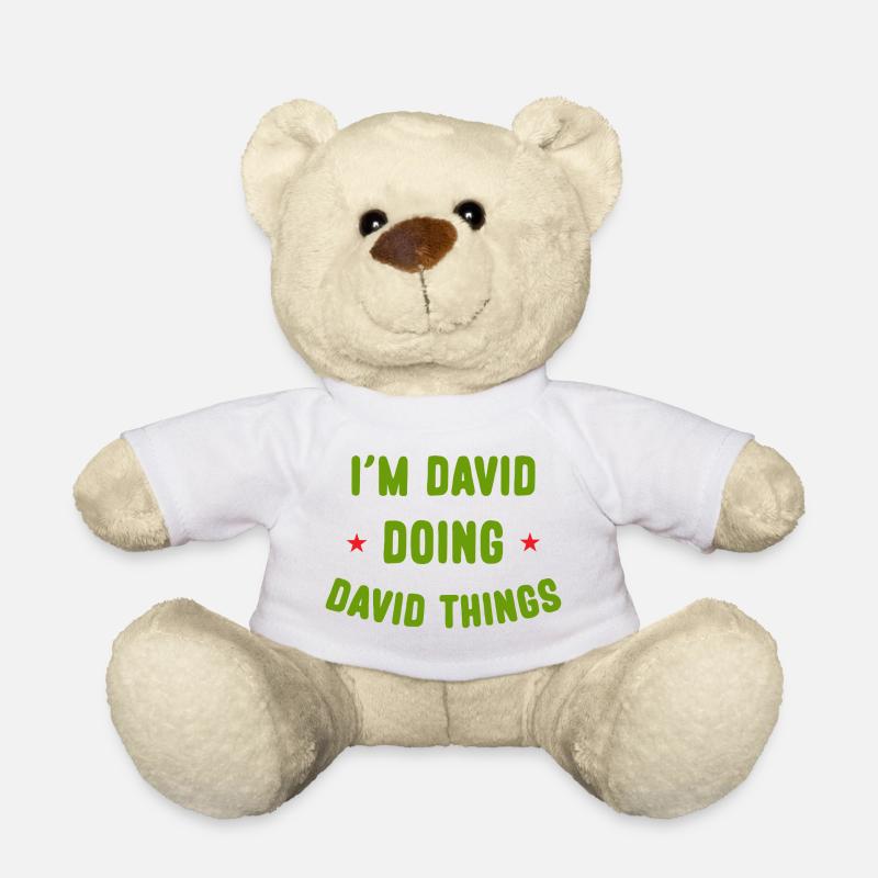 Ich bin David Doing David Things Lustige Zitate - Teddy - Weiß