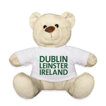Dublin – Ireland Textdesign - Teddy Bear - white - Front