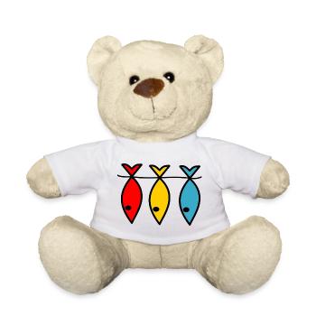 FISCH. ICH KANN NICHT. ICH HABE GEFISCHT. SINNER. HUMOR. - Teddy - Weiß - Vorne