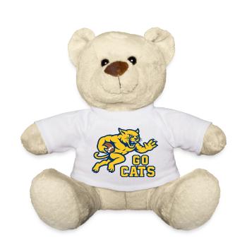Go Cats Football Wildcat Angriffs-Maskottchen - Teddy - Weiß - Vorne