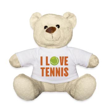 J’adore le tennis. - Nounours - blanc - Devant
