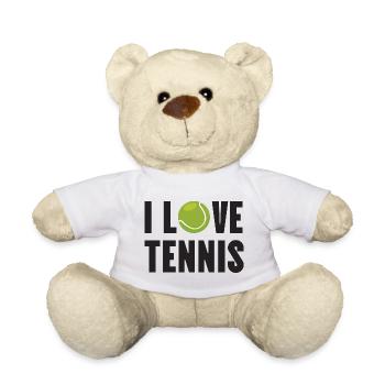 Ich liebe Tennis - Teddy - Weiß - Vorne