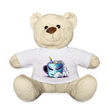 Schlafendes Einhorn-Tassendesign - Teddy - Weiß - Vorne