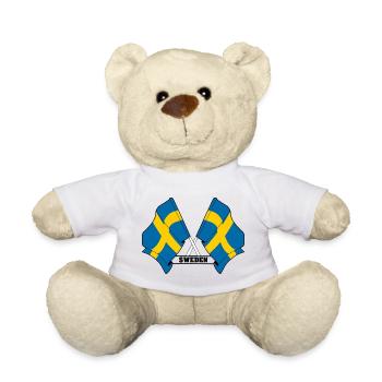 Schwedische Flagge - Teddy - Weiß - Vorne