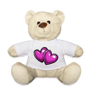 Herzen Liebe Symbol - Teddy - Weiß - Vorne