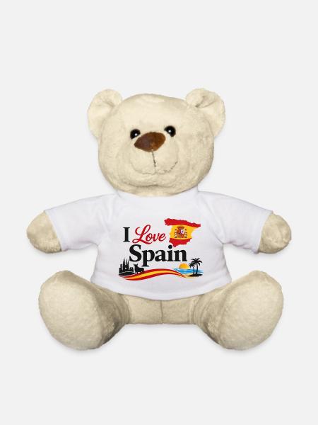 I Love Spain – Spanische Symbole und Farben - Teddy - Weiß