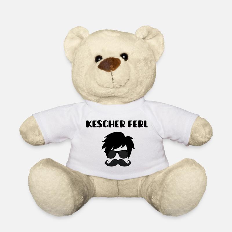 Motif du beau garçon - Nounours - blanc