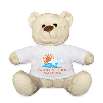 catch the next wave - Teddy Bear - white - Front
