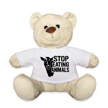 Arrête la souffrance animale : pas de viande - Nounours - blanc - Devant